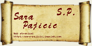 Sara Pajičić vizit kartica